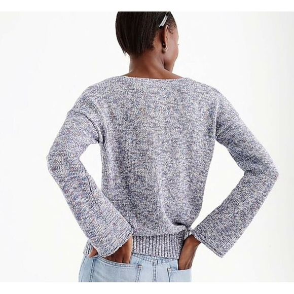 J. Crew Women’s Sweater Flared Sleeve Marled - Picture 2 of 8